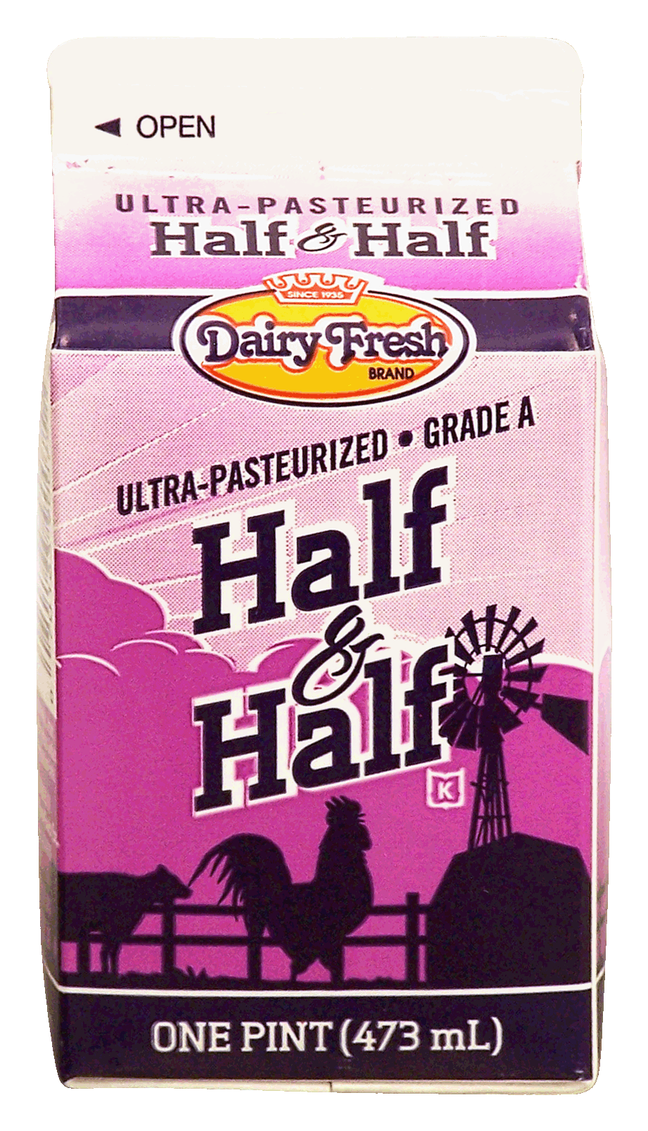 Dairy Fresh  half & half, ultra-pasteurized, grade a Full-Size Picture